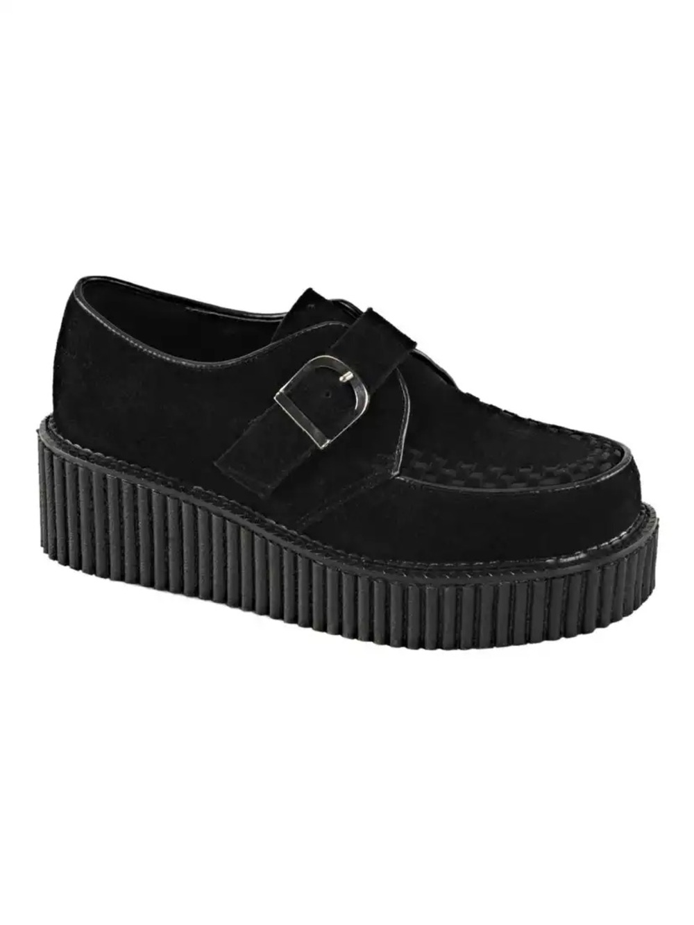 Demonia Creeper-118 Black Faux Suede Creepers